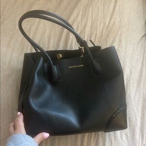 Michael Kors Black Leather Tote Bag